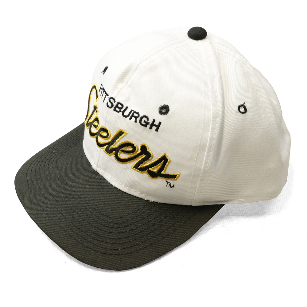 Vintage script 90s Pittsburgh Steelers embroidered snapback cap Size One Size